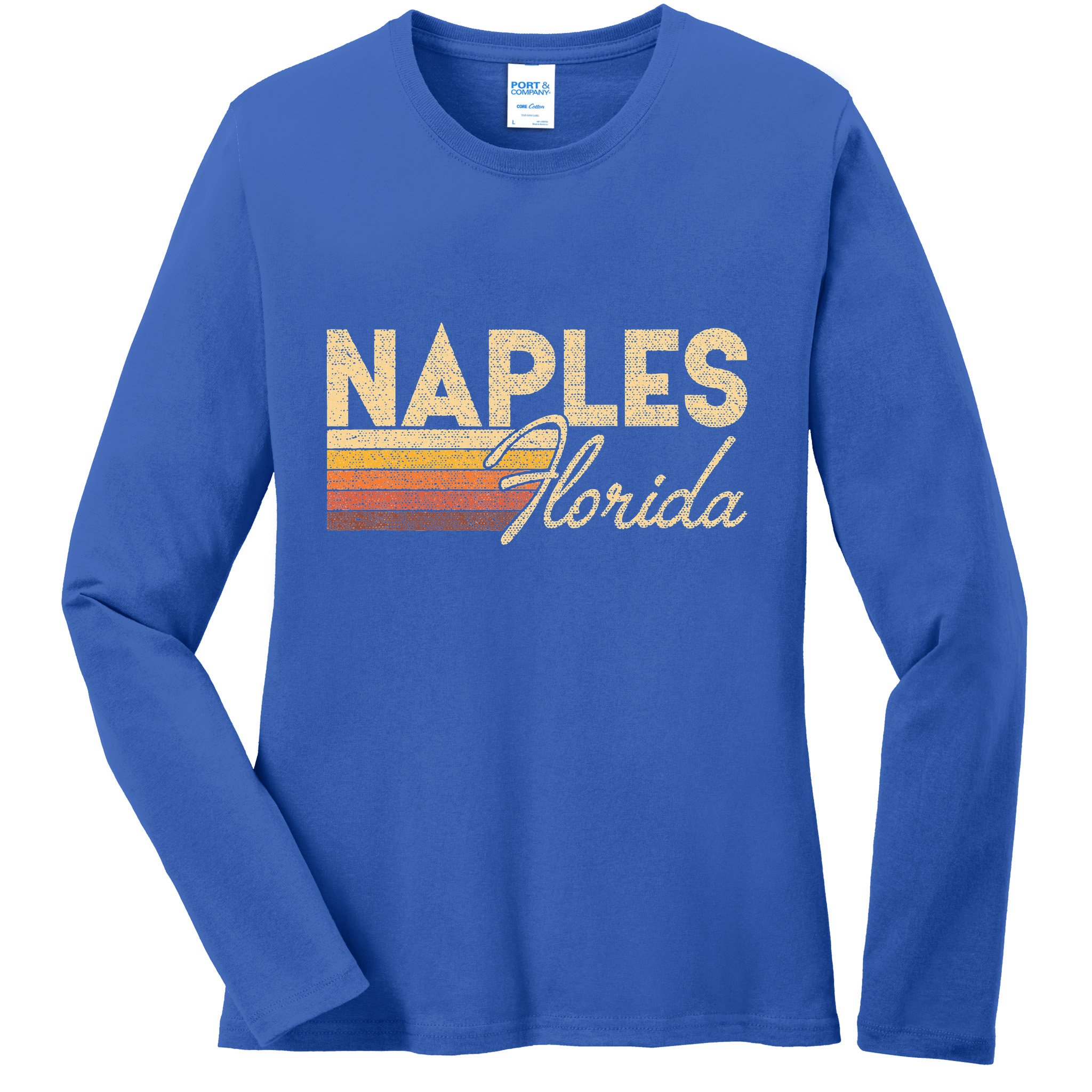 80s Style Naples Florida Ladies Long Sleeve Shirt