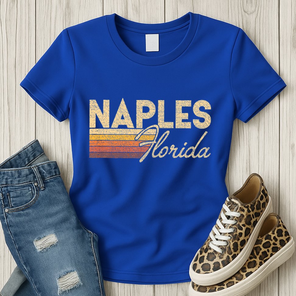 80s Style Naples Florida Womens T-Shirt