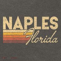 80s Style Naples Florida Cotton Canvas Backpack