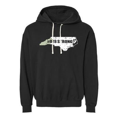 828 Strong North Carolina Hurricane Relief Awareness Garment-Dyed Fleece Hoodie