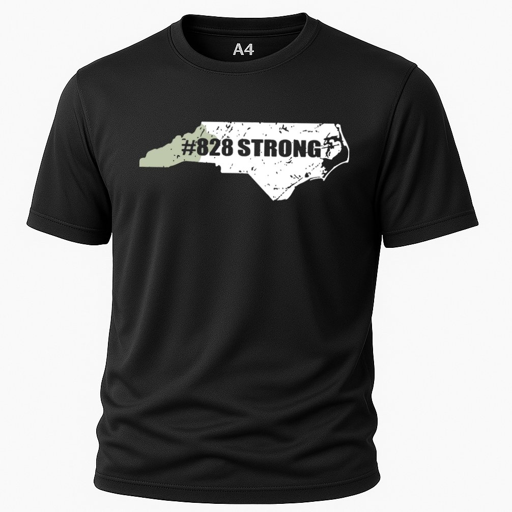 828 Strong North Carolina Hurricane Relief Awareness Cooling Performance Crew T-Shirt