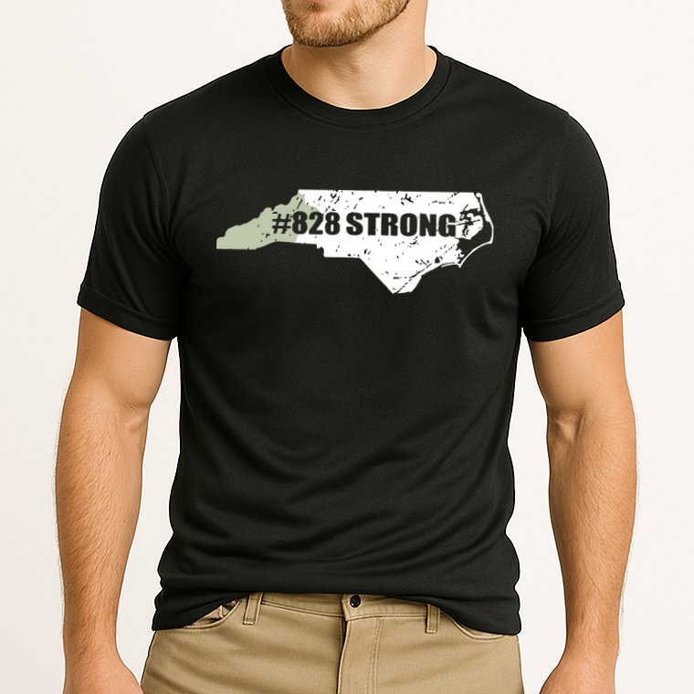 828 Strong North Carolina Hurricane Relief Awareness Cooling Performance Crew T-Shirt