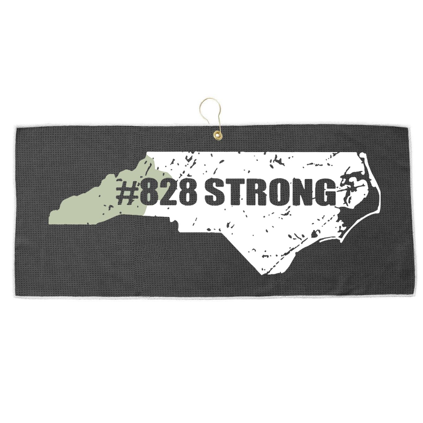 828 Strong North Carolina Hurricane Relief Awareness Large Microfiber Waffle Golf Towel