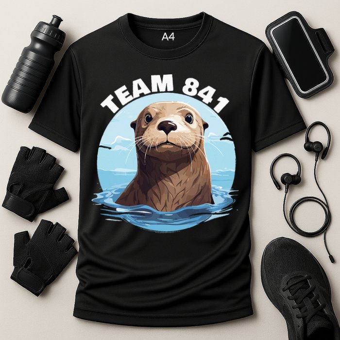 841 Surfing Otter 841 Otter Team 841 California Otter 841 Cooling Performance Crew T-Shirt