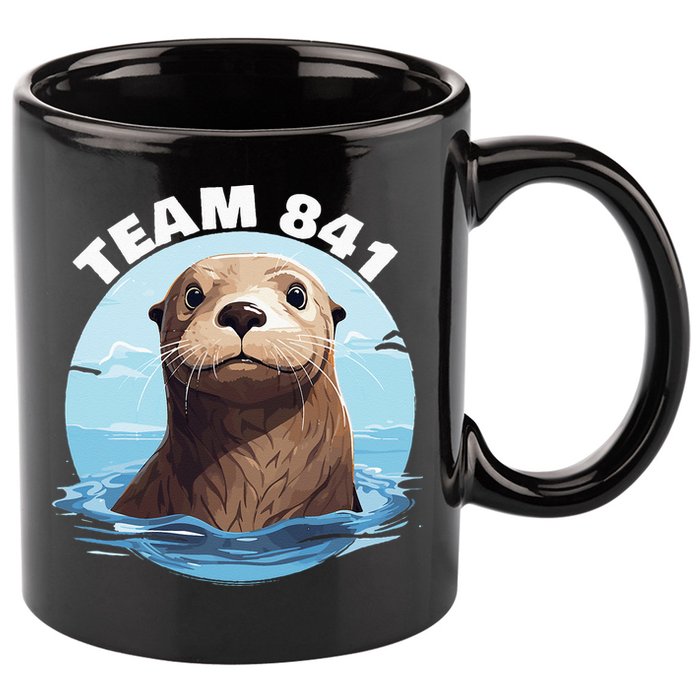 841 Surfing Otter 841 Otter Team 841 California Otter 841 11oz C Handle Ceramic Mug