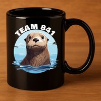 841 Surfing Otter 841 Otter Team 841 California Otter 841 11oz C Handle Ceramic Mug