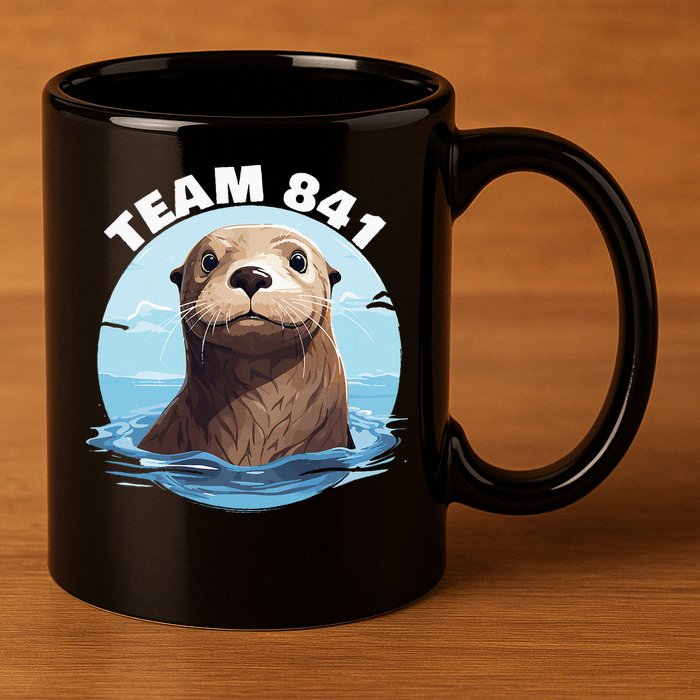 841 Surfing Otter 841 Otter Team 841 California Otter 841 11oz C Handle Ceramic Mug