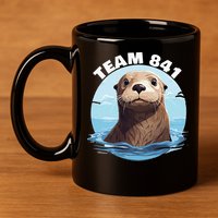 841 Surfing Otter 841 Otter Team 841 California Otter 841 11oz C Handle Ceramic Mug
