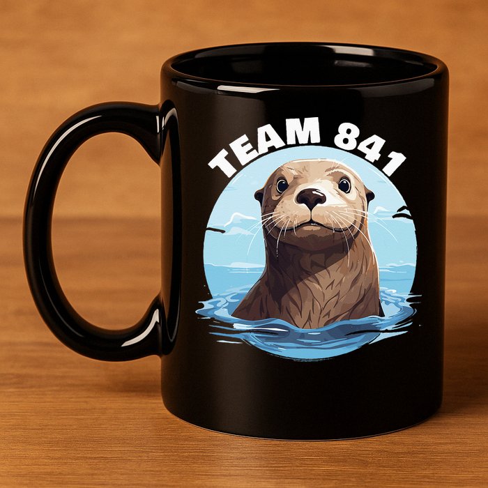 841 Surfing Otter 841 Otter Team 841 California Otter 841 11oz C Handle Ceramic Mug