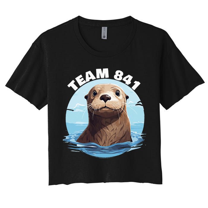841 Surfing Otter 841 Otter Team 841 California Otter 841 Crop Top