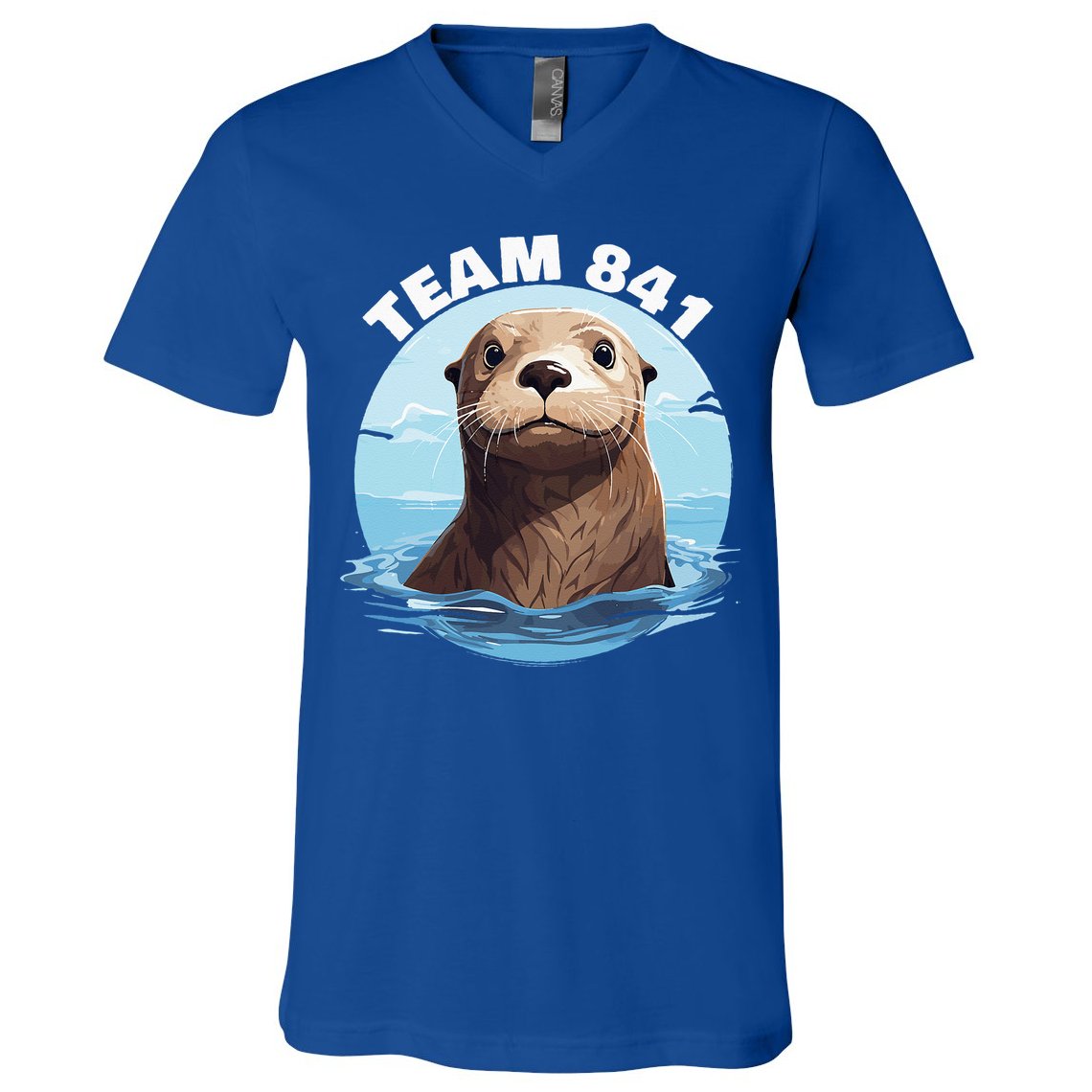 841 Surfing Otter 841 Otter Team 841 California Otter 841 V-Neck T-Shirt
