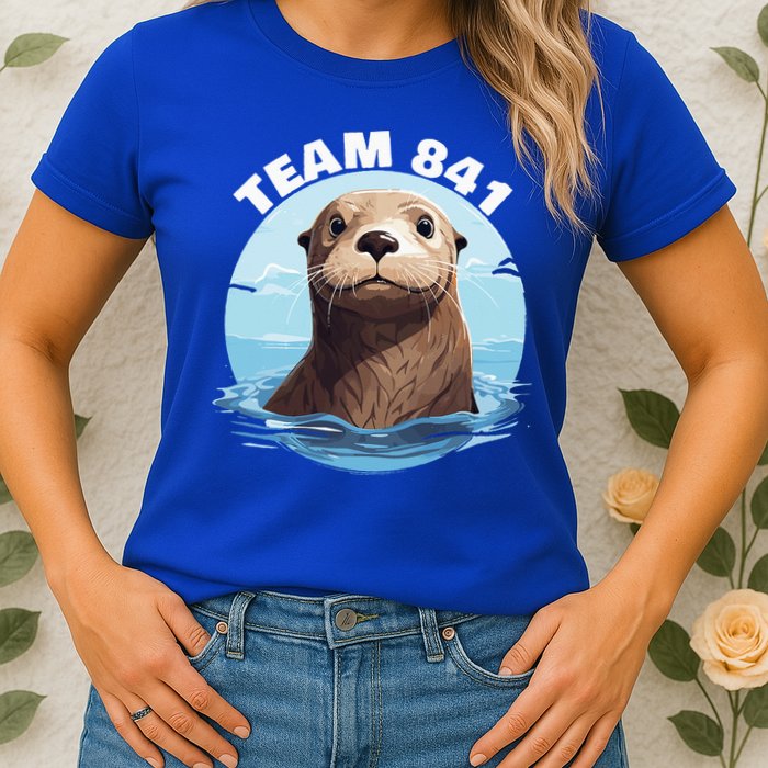 841 Surfing Otter 841 Otter Team 841 California Otter 841 Womens T-Shirt