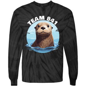 841 Surfing Otter 841 Otter Team 841 California Otter 841 Tie-Dye Long Sleeve Shirt