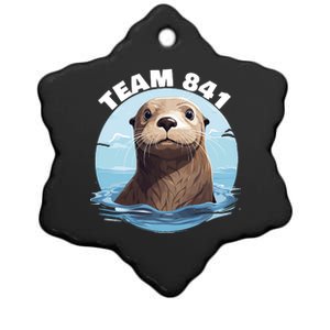 841 Surfing Otter 841 Otter Team 841 California Otter 841 Ceramic Star Ornament