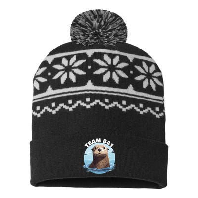 841 Surfing Otter 841 Otter Team 841 California Otter 841 USA-Made Snowflake Beanie