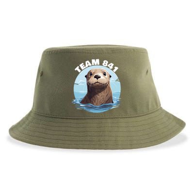 841 Surfing Otter 841 Otter Team 841 California Otter 841 Sustainable Bucket Hat