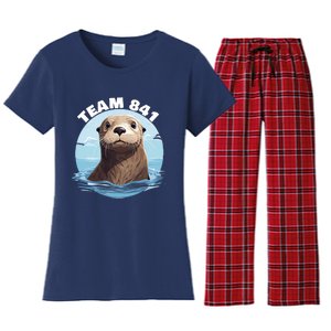 841 Surfing Otter 841 Otter Team 841 California Otter 841 Women's Flannel Pajama Set