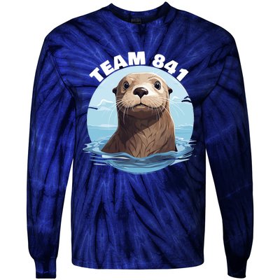 841 Surfing Otter 841 Otter Team 841 California Otter 841 Tie-Dye Long Sleeve Shirt