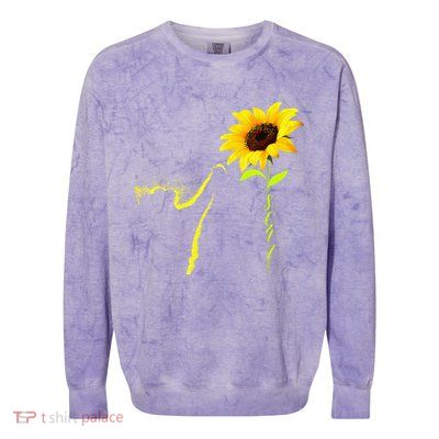 8647 Subtle Political Statement 86 47 Cat Sunflower Colorblast Crewneck Sweatshirt