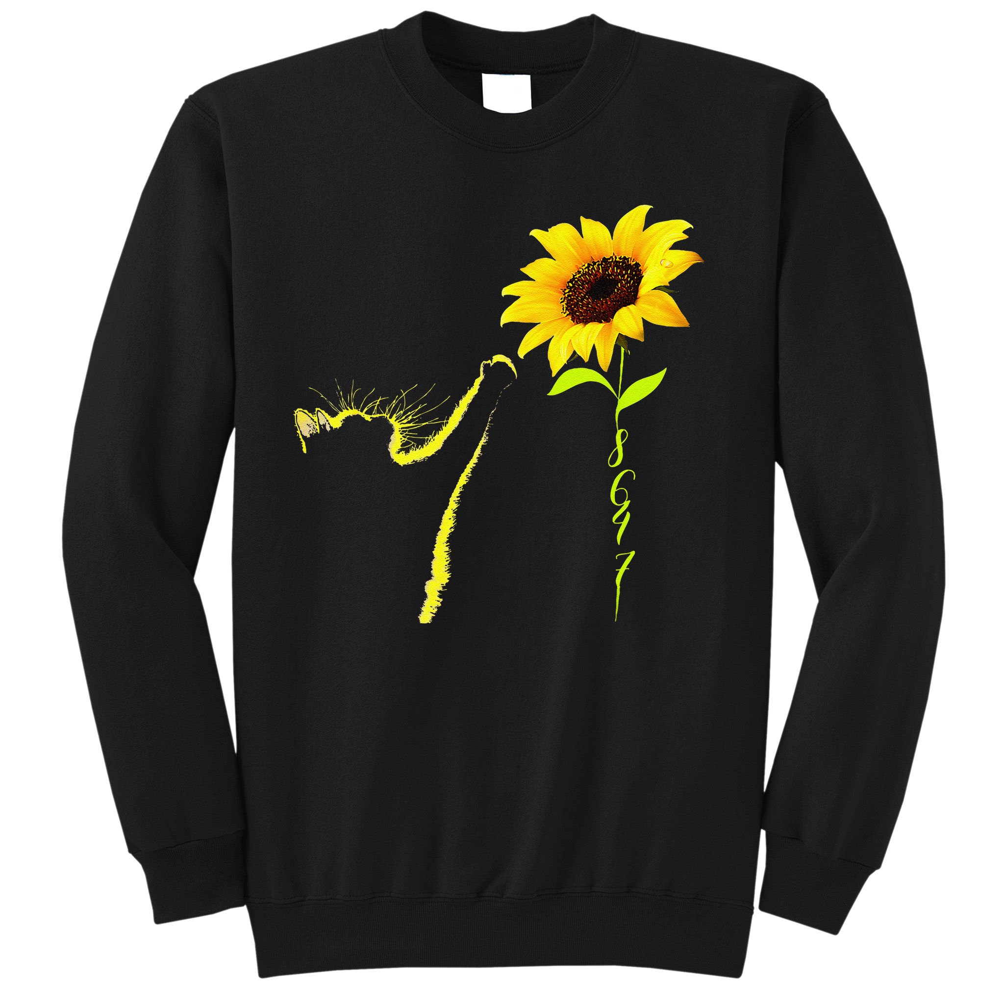 8647 Subtle Political Statement 86 47 Cat Sunflower Sweatshirt