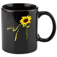 8647 Subtle Political Statement 86 47 Cat Sunflower 11oz C Handle Ceramic Mug