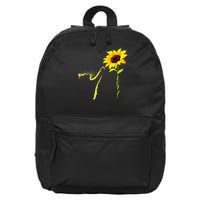 8647 Subtle Political Statement 86 47 Cat Sunflower 16 in Basic Backpack