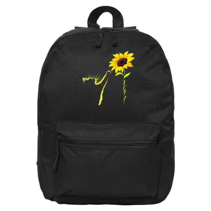 8647 Subtle Political Statement 86 47 Cat Sunflower 16 in Basic Backpack