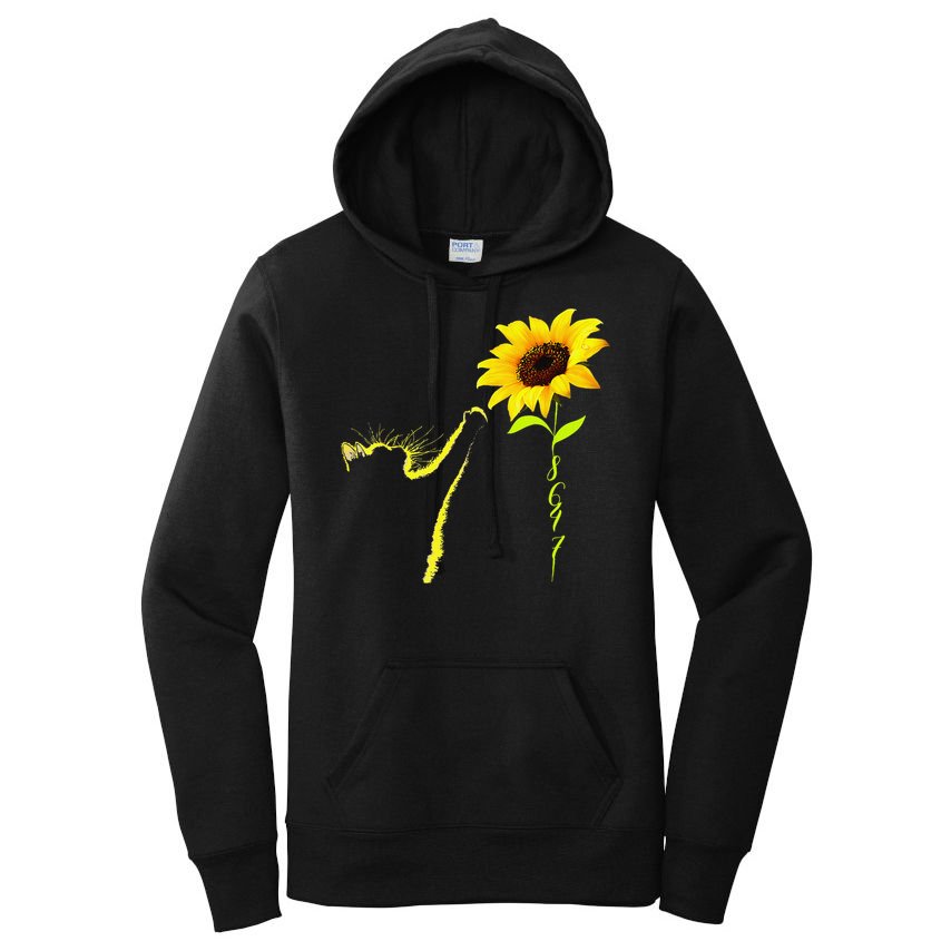 8647 Subtle Political Statement 86 47 Cat Sunflower Women's Pullover Hoodie