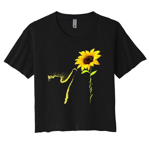 8647 Subtle Political Statement 86 47 Cat Sunflower Women's Crop Top Tee