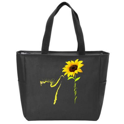 8647 Subtle Political Statement 86 47 Cat Sunflower Zip Tote Bag