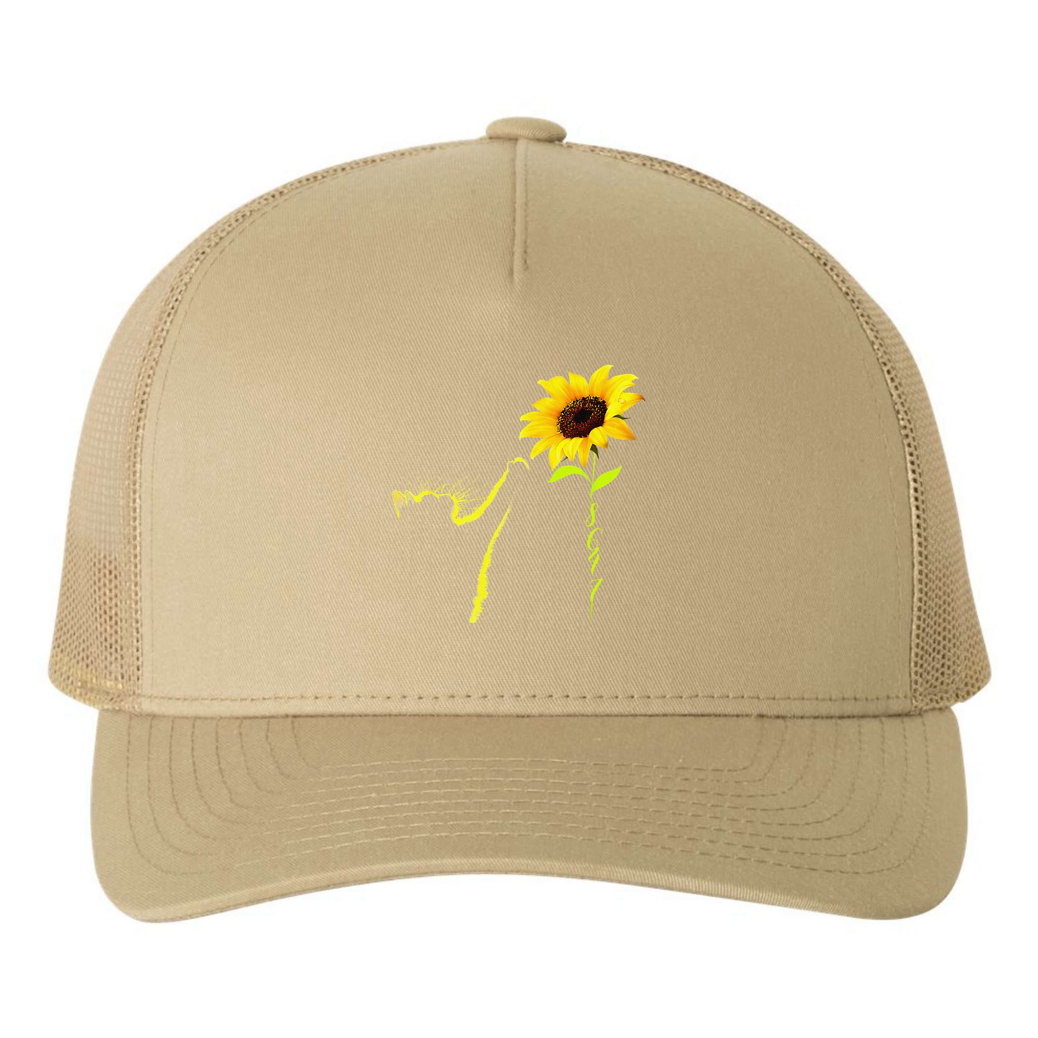 8647 Subtle Political Statement 86 47 Cat Sunflower Yupoong Adult 5-Panel Trucker Hat
