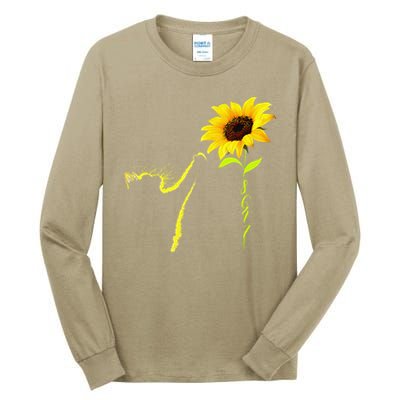 8647 Subtle Political Statement 86 47 Cat Sunflower Tall Long Sleeve T-Shirt