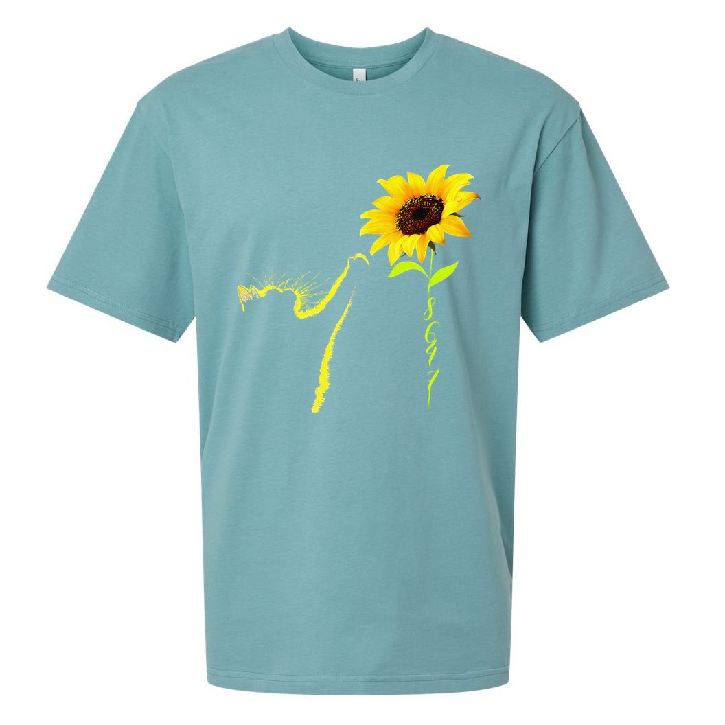 8647 Subtle Political Statement 86 47 Cat Sunflower Sueded Cloud Jersey T-Shirt