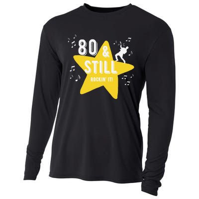 80 & Still Rockin It! Fun Milestone Design Cooling Performance Long Sleeve Crew