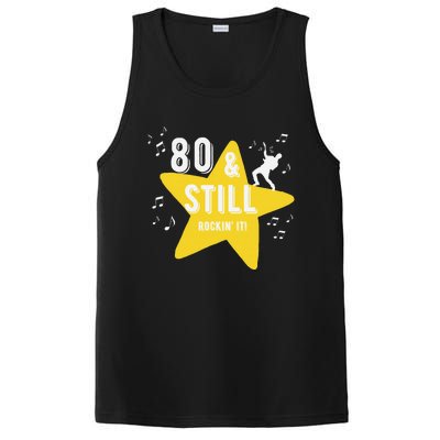 80 & Still Rockin It! Fun Milestone Design PosiCharge Competitor Tank