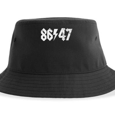 8647 Sarcastic Retro Vintage 80s Style 86 47 Rock 8647 Sustainable Bucket Hat