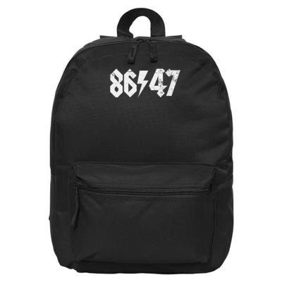 8647 Sarcastic Retro Vintage 80s Style 86 47 Rock 8647 16 in Basic Backpack
