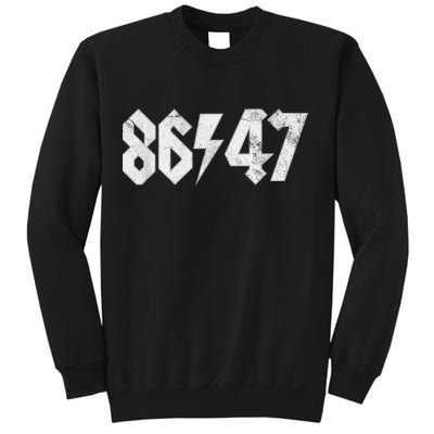 8647 Sarcastic Retro Vintage 80s Style 86 47 Rock 8647 Sweatshirt
