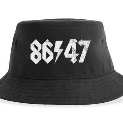 8647 Sarcastic Retro Vintage 80s Style 86 47 Rock 8647 Sustainable Bucket Hat
