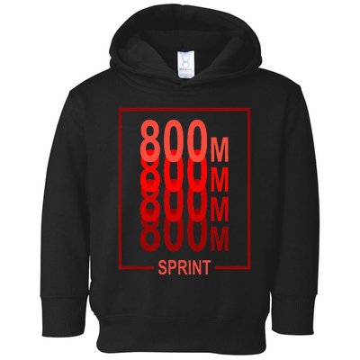 800m Sprint Track & Field Sprinter Athlete Red Toddler Hoodie