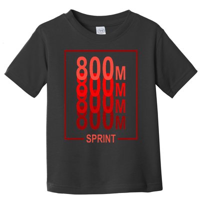 800m Sprint Track & Field Sprinter Athlete Red Toddler T-Shirt