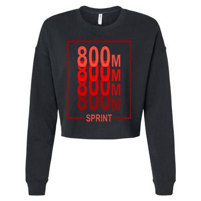 800m Sprint Track & Field Sprinter Athlete Red Cropped Pullover Crew