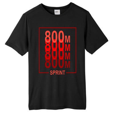 800m Sprint Track & Field Sprinter Athlete Red Tall Fusion ChromaSoft Performance T-Shirt