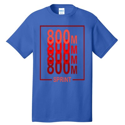 800m Sprint Track & Field Sprinter Athlete Red Tall T-Shirt