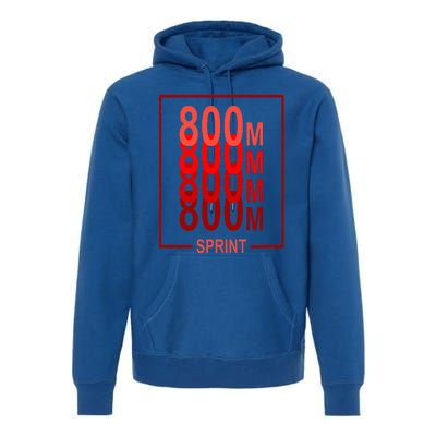 800m Sprint Track & Field Sprinter Athlete Red Premium Hoodie