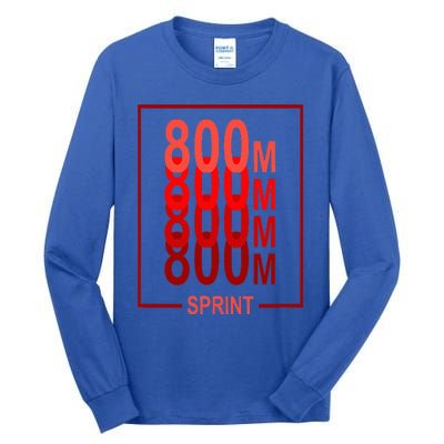 800m Sprint Track & Field Sprinter Athlete Red Tall Long Sleeve T-Shirt