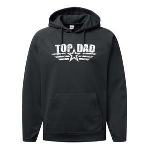 80s Top Dad Fathers Day Gift from Daughter Son Wife Performance Fleece Hoodie