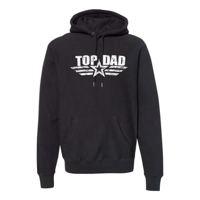 80s Top Dad Fathers Day Gift from Daughter Son Wife Premium Hoodie