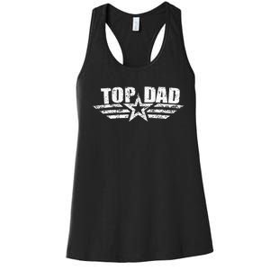 80s Top Dad Fathers Day Gift from Daughter Son Wife Women's Racerback Tank