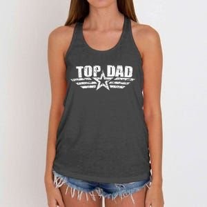 80s Top Dad Fathers Day Gift from Daughter Son Wife Women's Knotted Racerback Tank